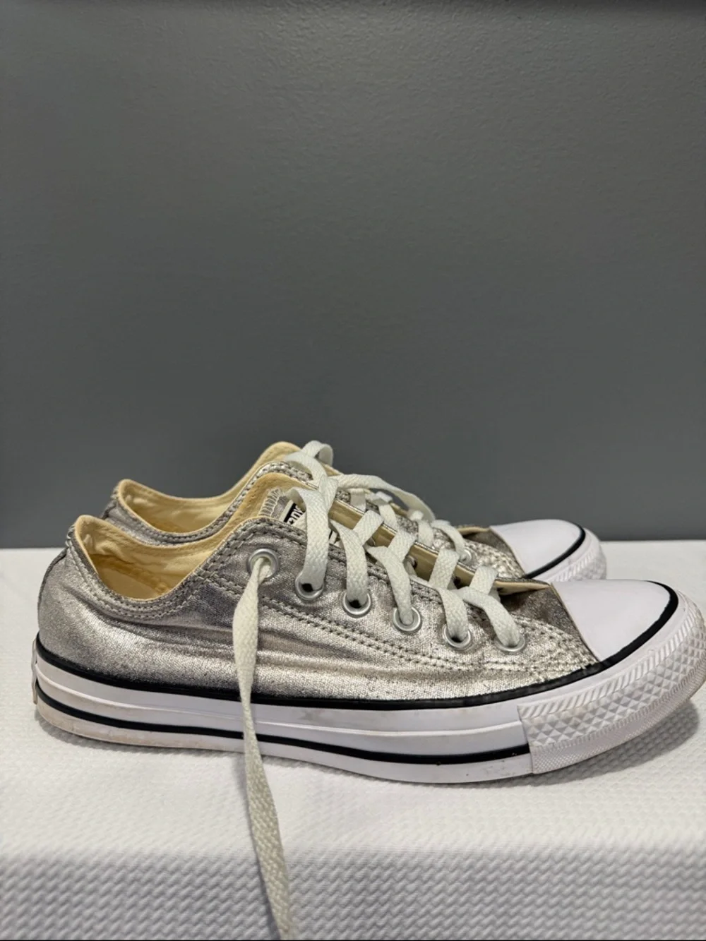 Metallic Converse All Star Chuck Taylor Oxford Shoe Women’s 7.5/Men’s 5.5 - Picture 7 of 14